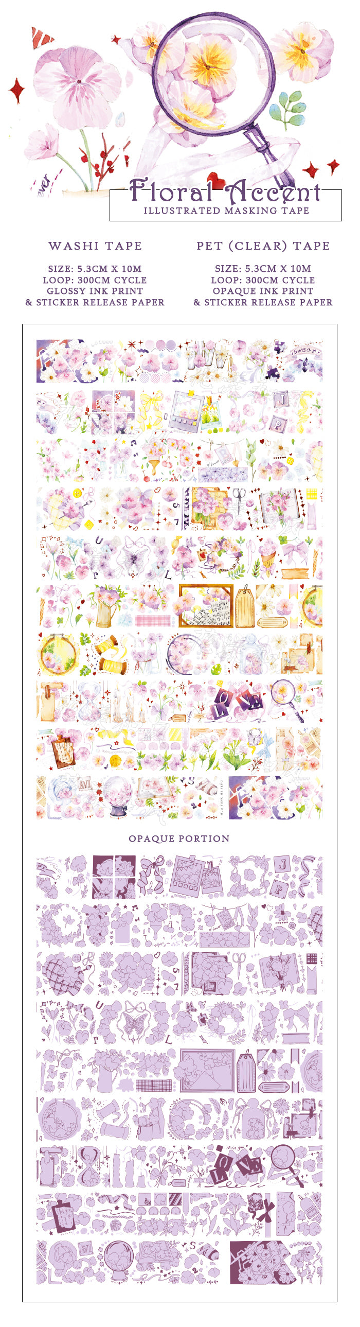 Floral Accent Masking Tape