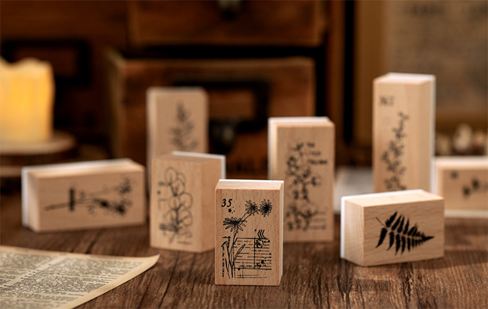Flowers and Plants Wooden Stamps