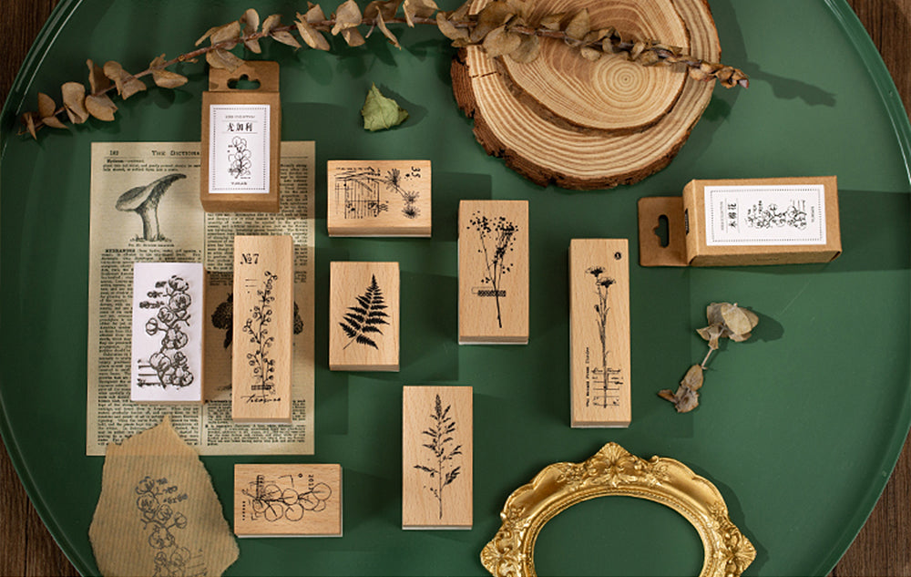 Flowers and Plants Wooden Stamps