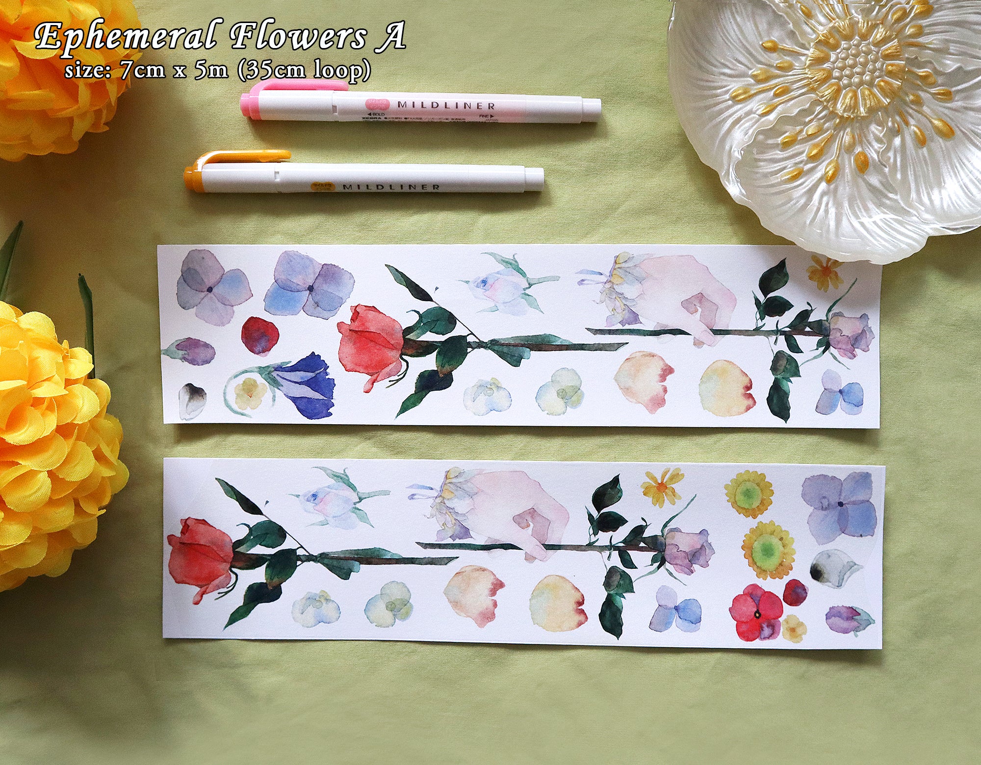Ephemeral Flowers Washi Tape
