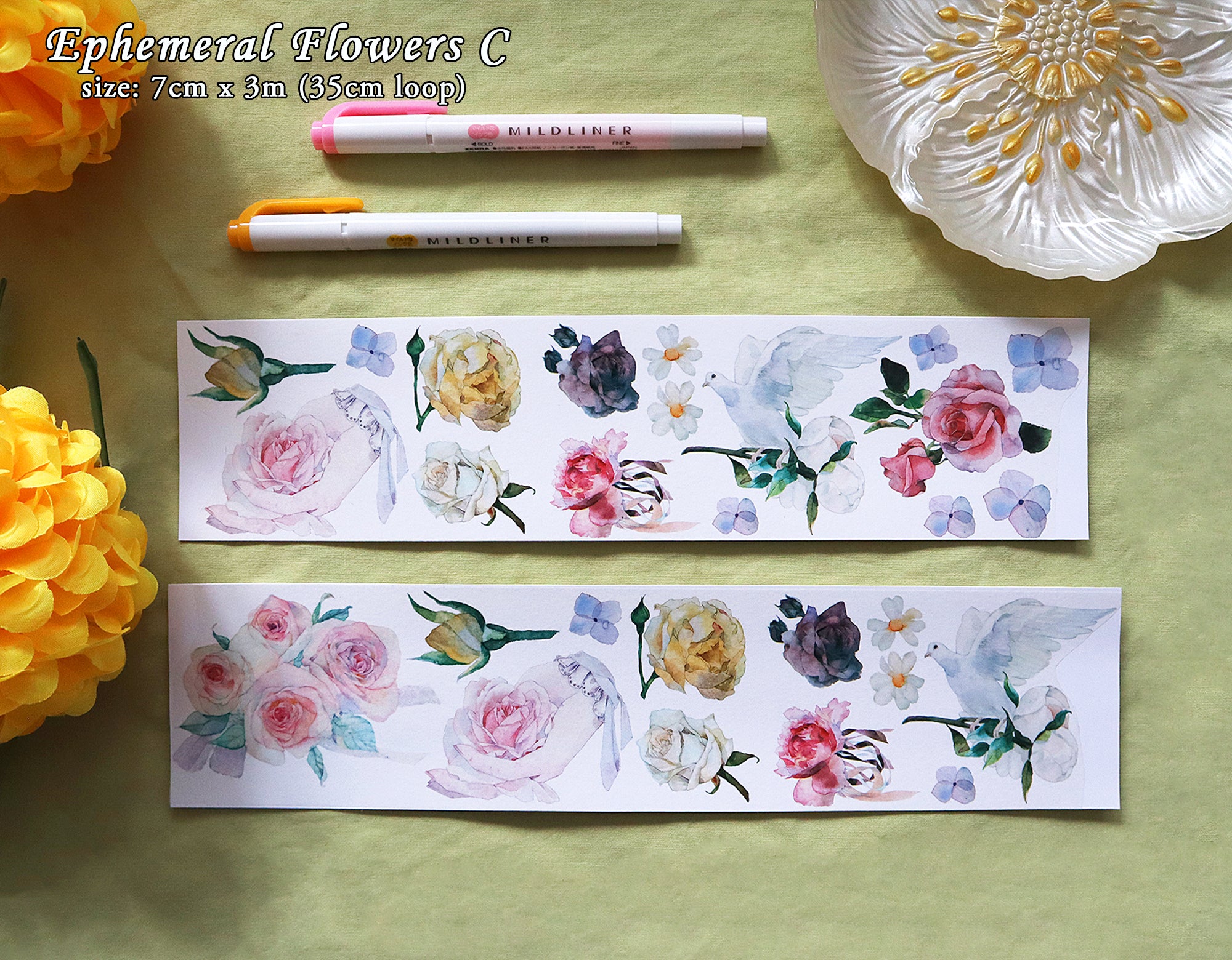 Ephemeral Flowers Washi Tape