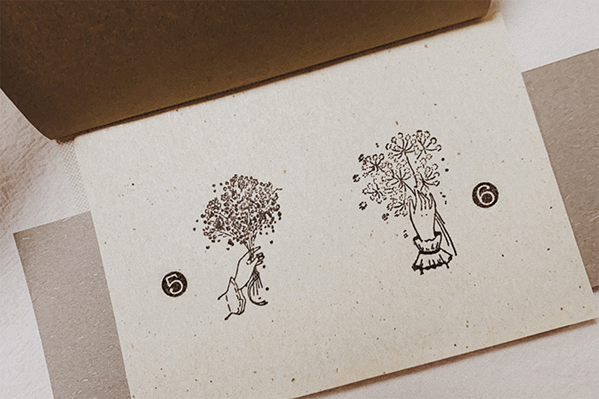 Flower Bouquet Wooden Stamps