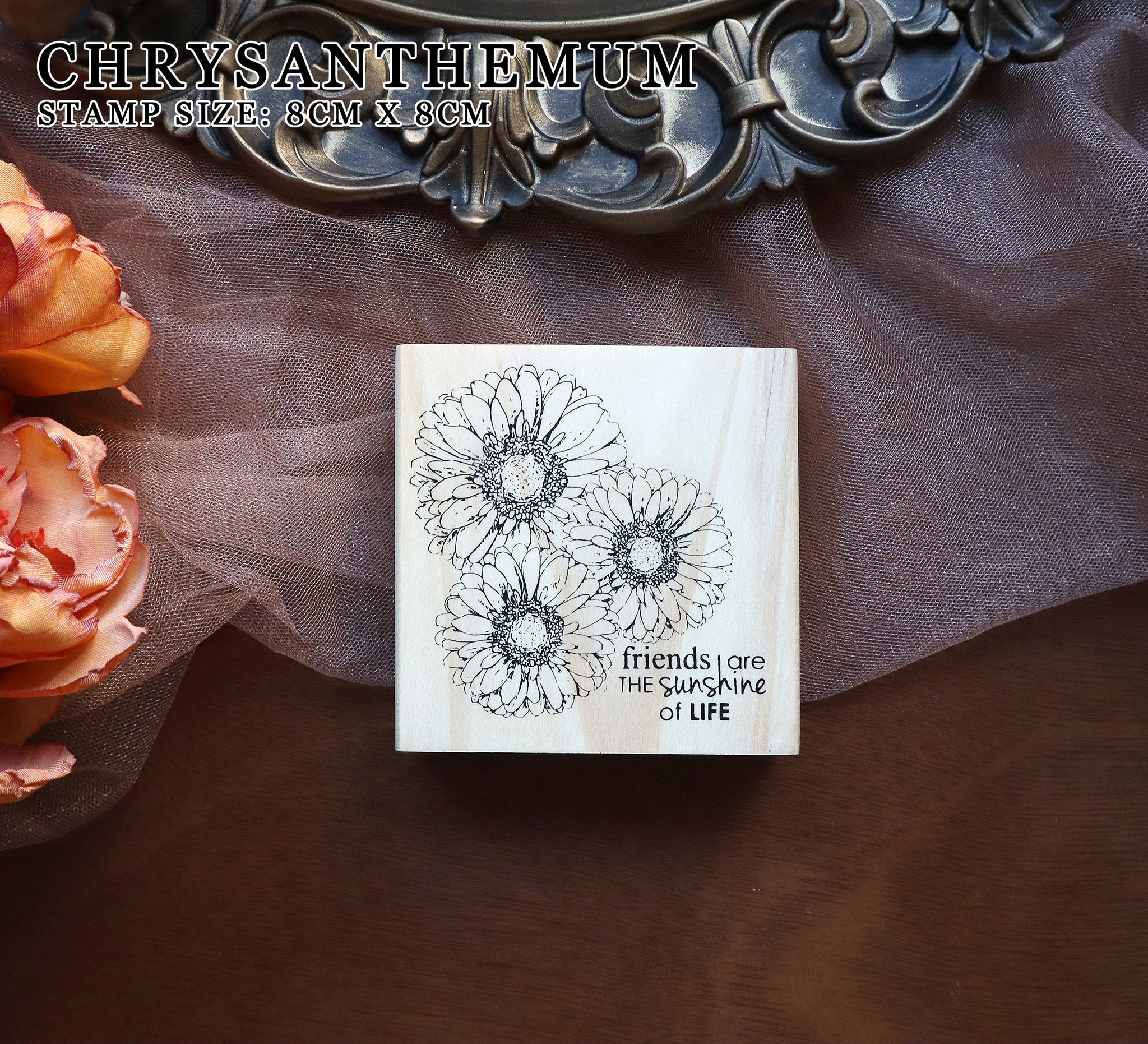 Extra Large Flowers Rubber Stamps