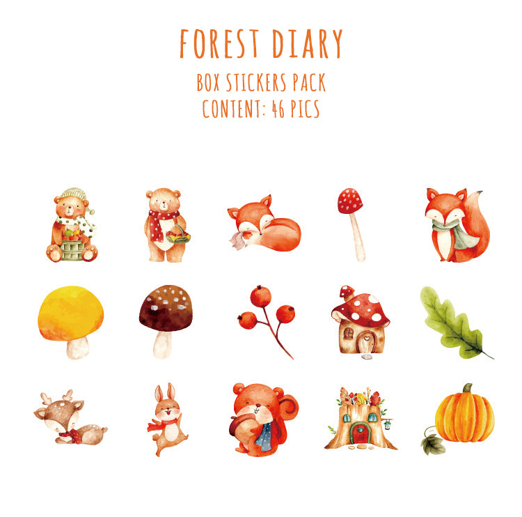 Forest Diary Box Sticker Set
