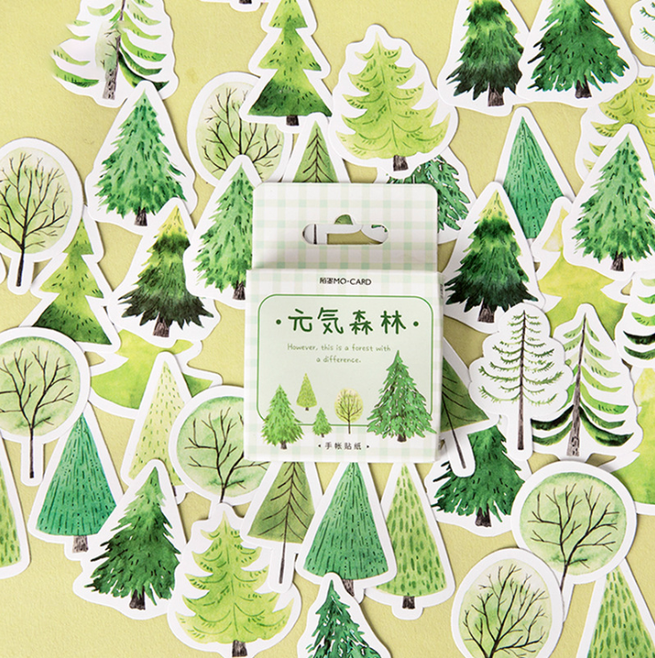 Forest Greens Box Sticker Set