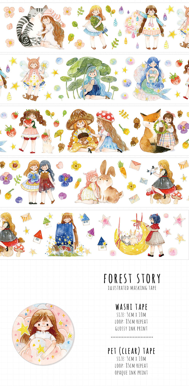 Tang Yuan Masking Tape: Forest Story