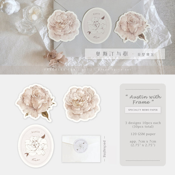 Freckles Tea Memo Paper: Austin with Frame