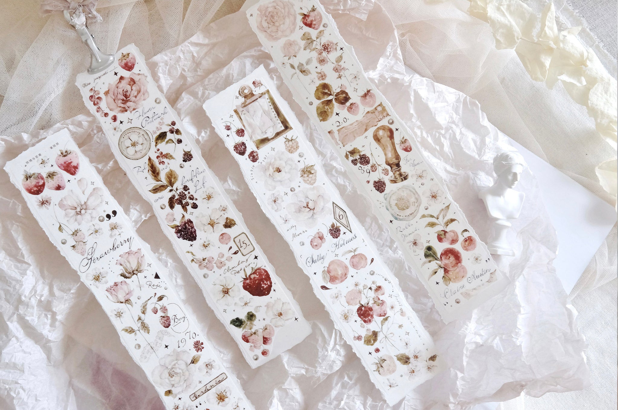 Freckles Tea Tape Sample: Roses and Berries