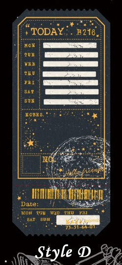 Journey Through the Milky Way Gold Foil Tickets