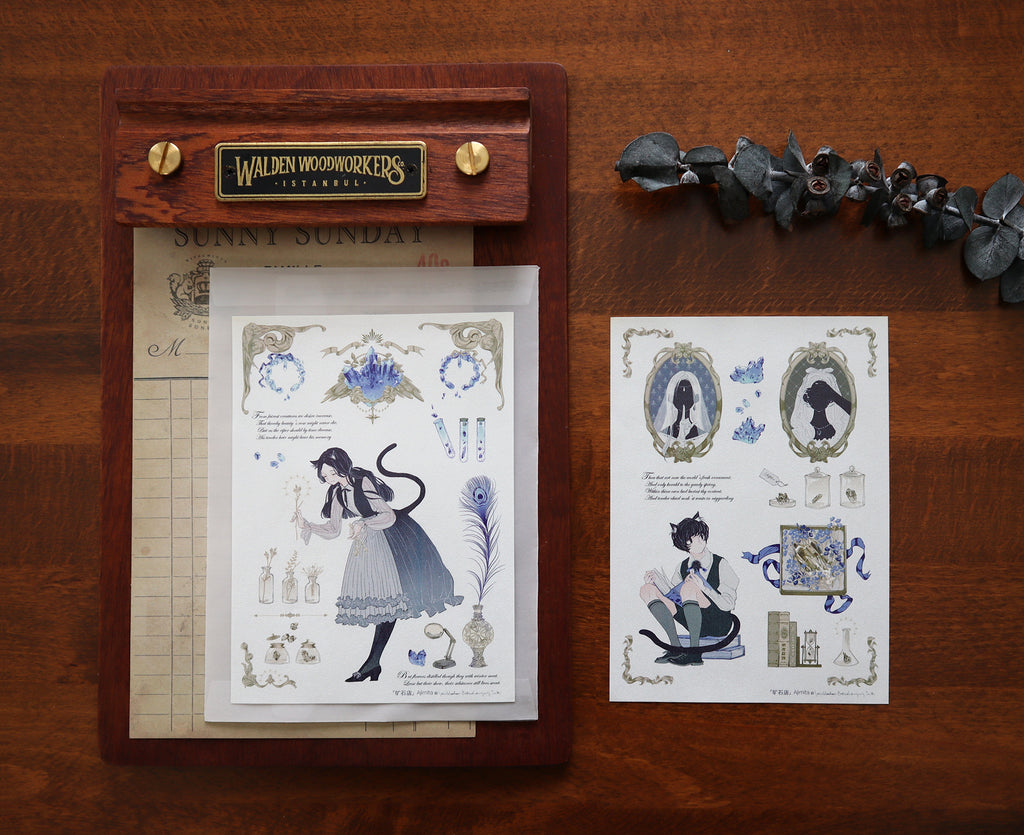 Scribbulus Everchanging Inks: Gemstone Boutique Sticker Sheets