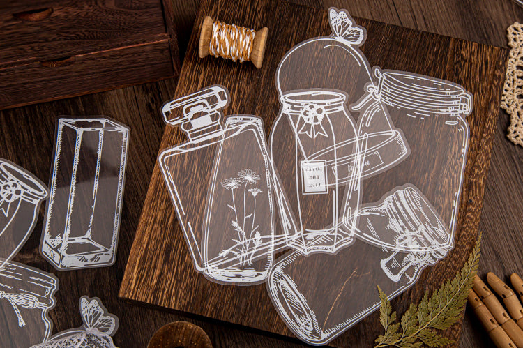 Glass Bottles Clear Stickers