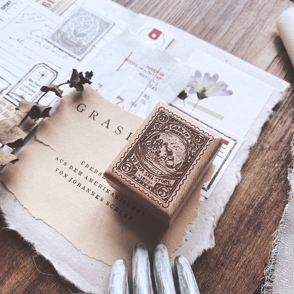Goblin Village Postage Rubber Stamp