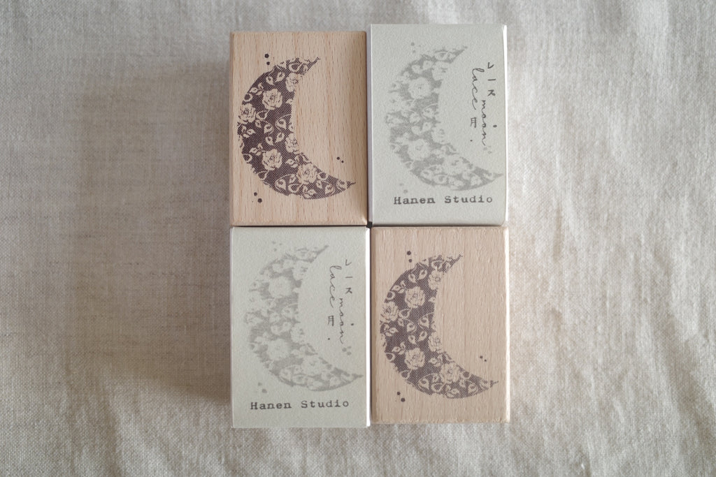 Hanen Studio: Lace Moon Rubber Stamp