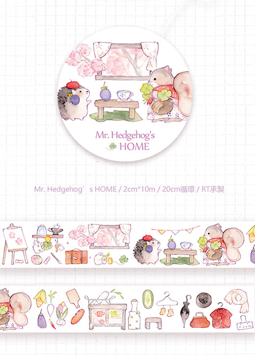 Hayama Washi Tape: Mr. Hedgehog's Home