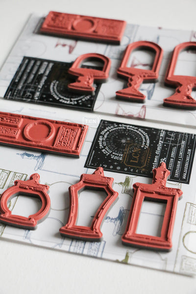 LCN Design Studio: Specimen Display Rubber Stamps Set