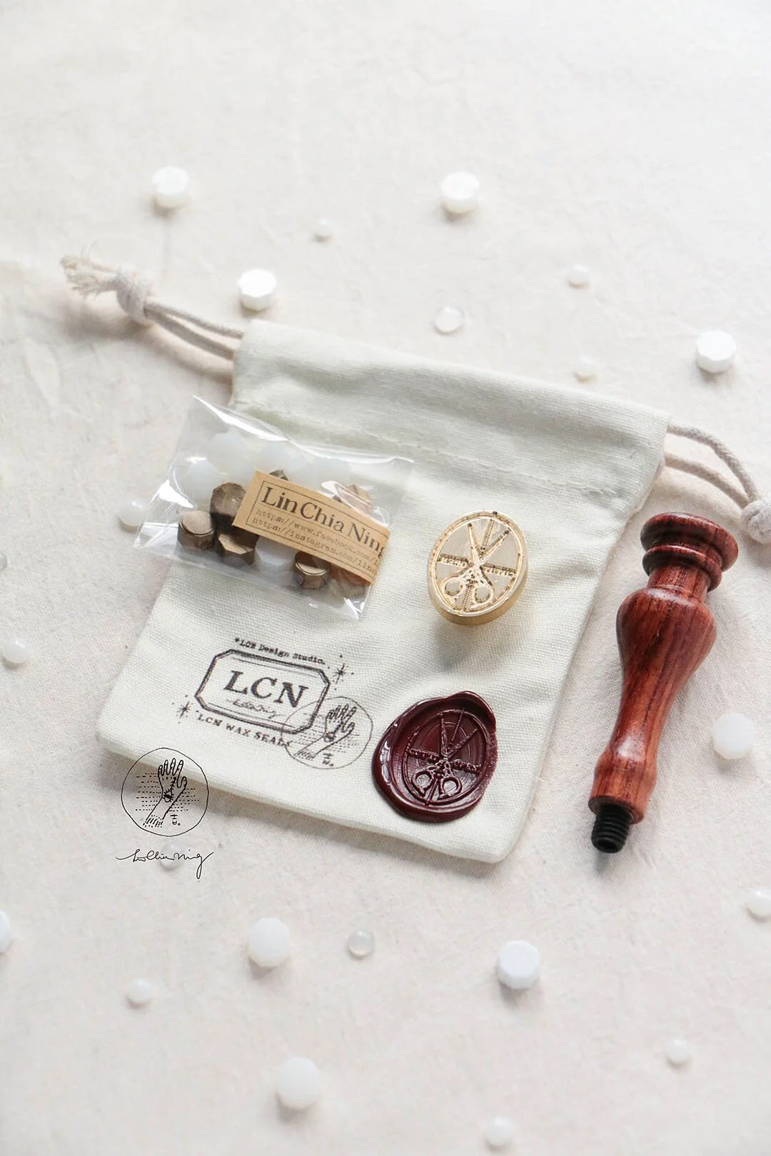 LCN Design Studio: Month and Moon Wax Seal Stamp