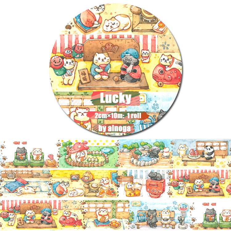 Lucky Washi Tape: Japanese House Cat