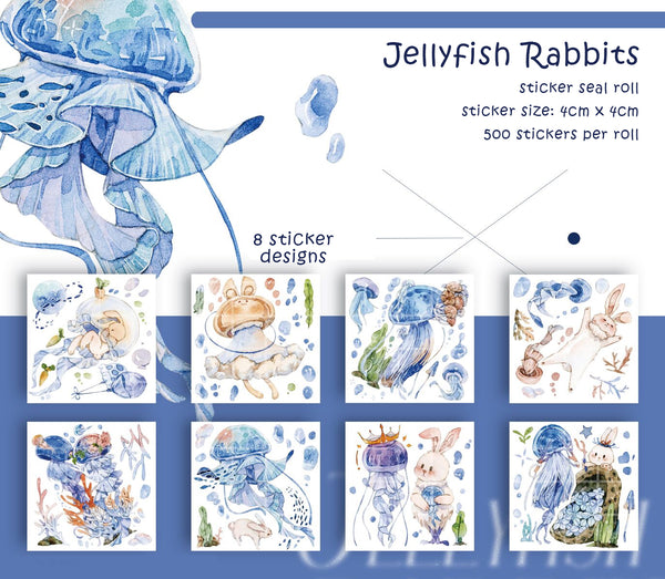 Jellyfish Rabbits Sticker Seals