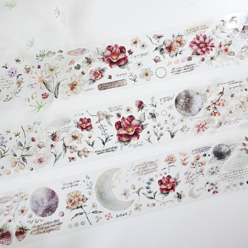 Jennyuanzi Masking Tape: Floral Moon