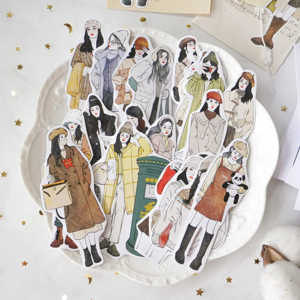 Jennyuanzi Stickers Pack: Winter Girls