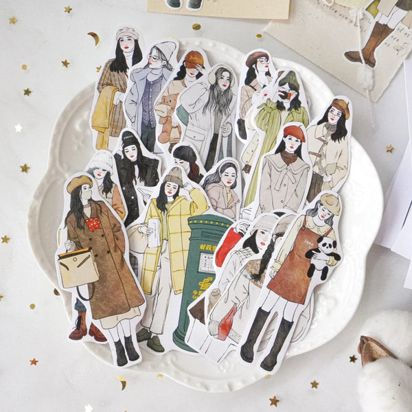 Jennyuanzi Stickers Pack: Winter Girls