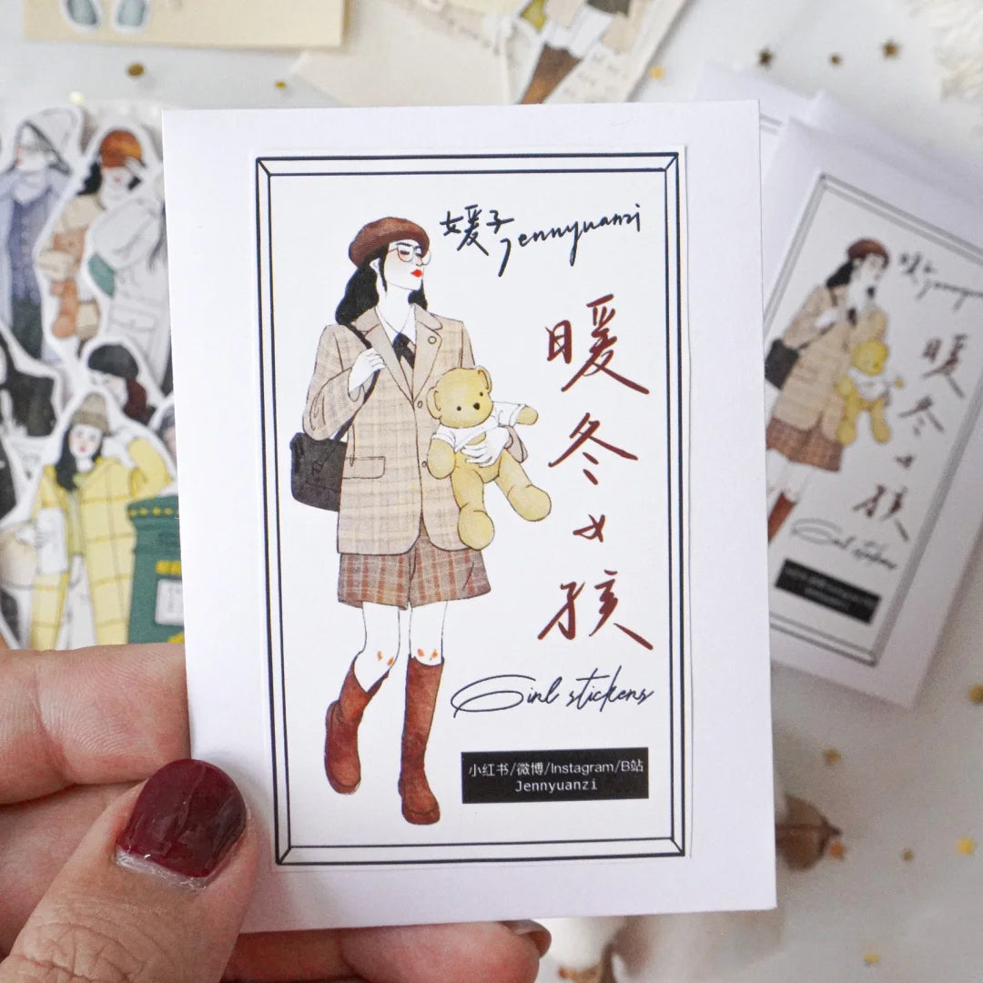 Jennyuanzi Stickers Pack: Winter Girls