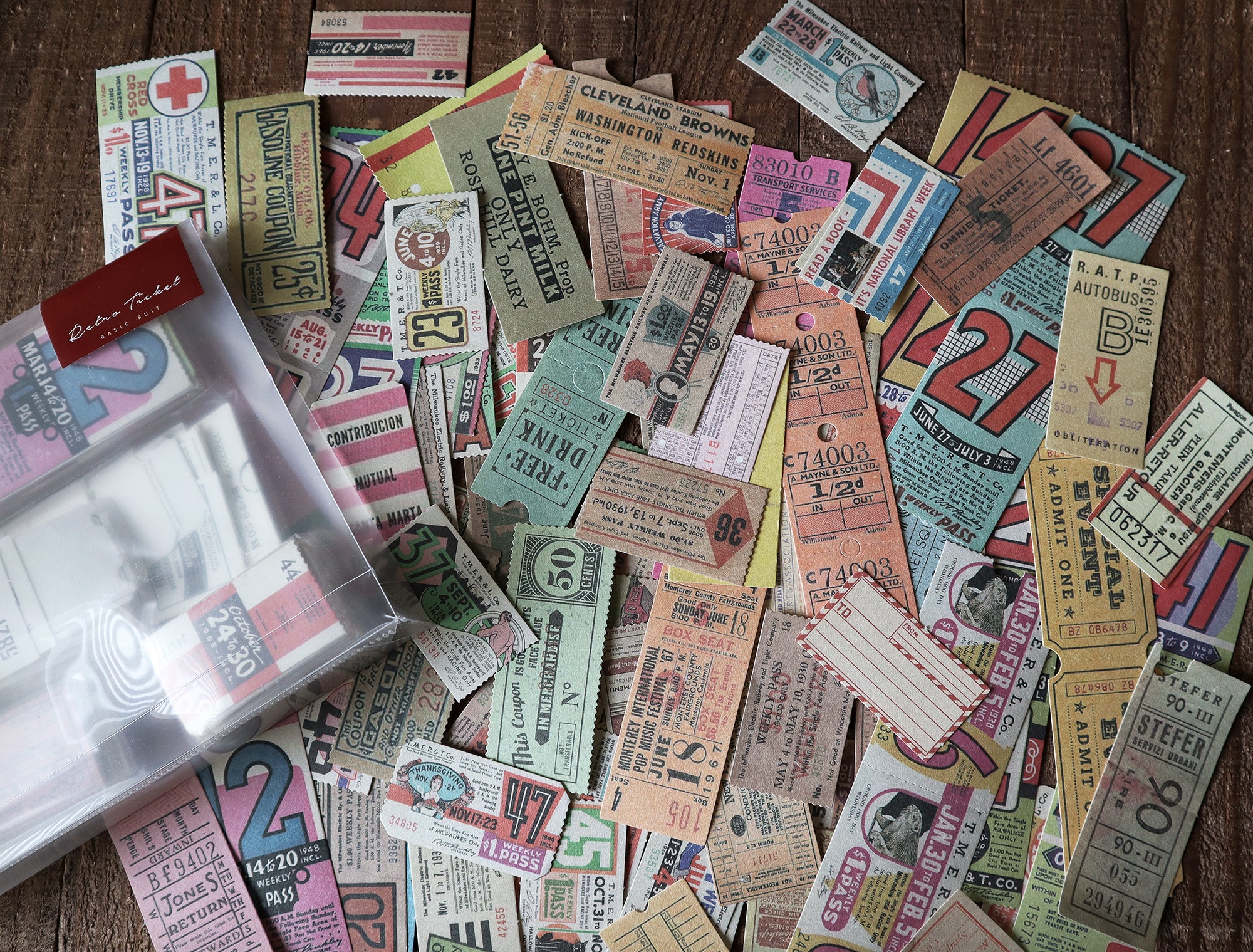 400PCS Jumbo Vintage Tickets Pack