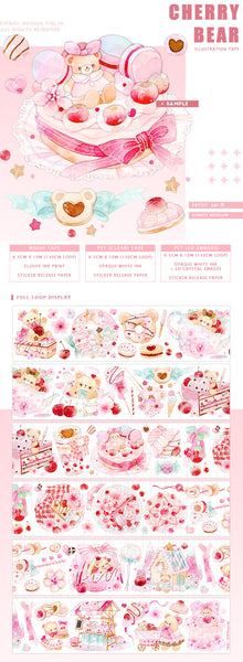 Komos Museum Tape Sample: Cherry Bear