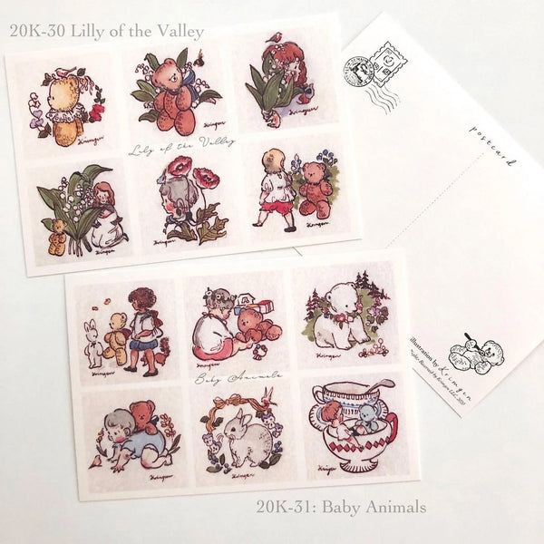 Krimgen Postcards: Baby Animals and Lily of the Valley