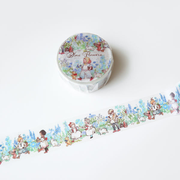 Krimgen Washi Tape: Blue Flowers