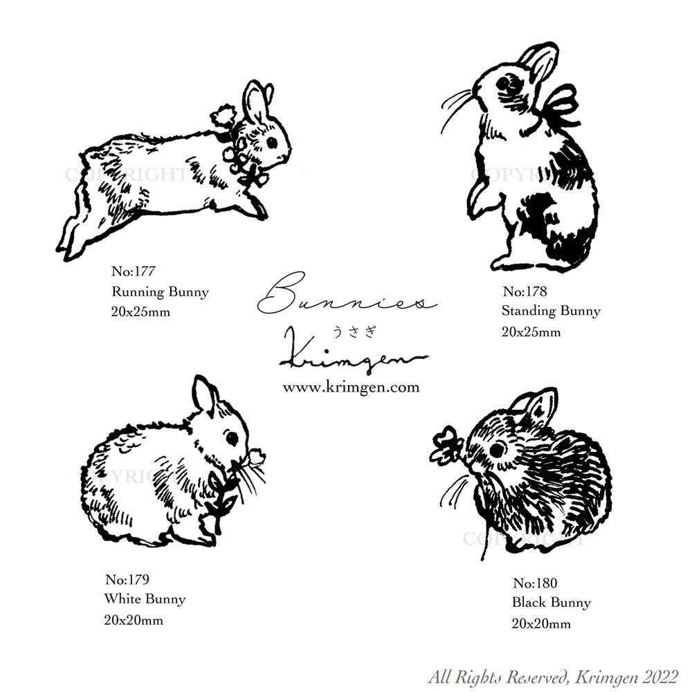 Krimgen Rubber Stamp: Bunnies