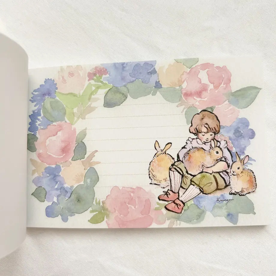 Krimgen Memo Pad: Child and Rabbits