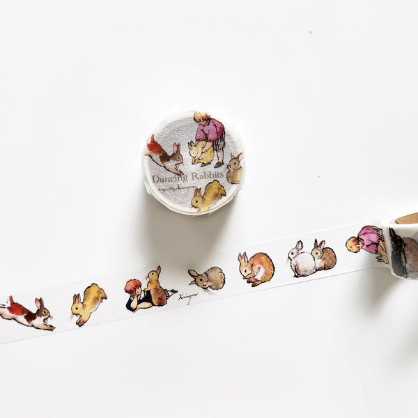 Krimgen Washi Tape: Dancing Rabbits