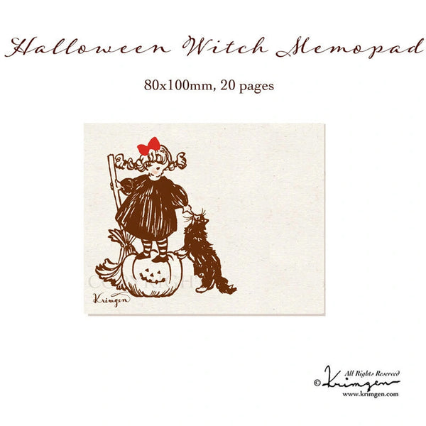 Krimgen Memo Pad: Halloween Witch