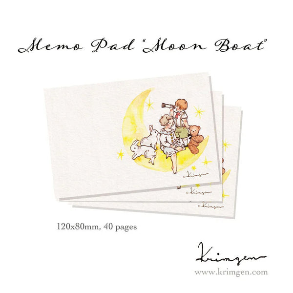 Krimgen Memo Pad: Moon Boat