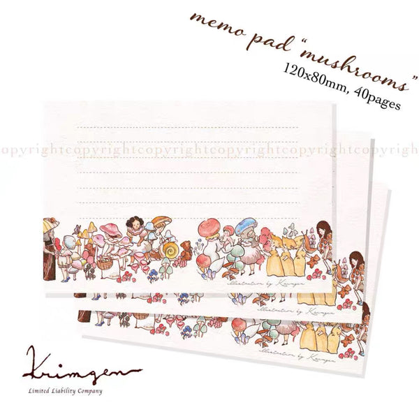 Krimgen Memo Pad: Mushrooms