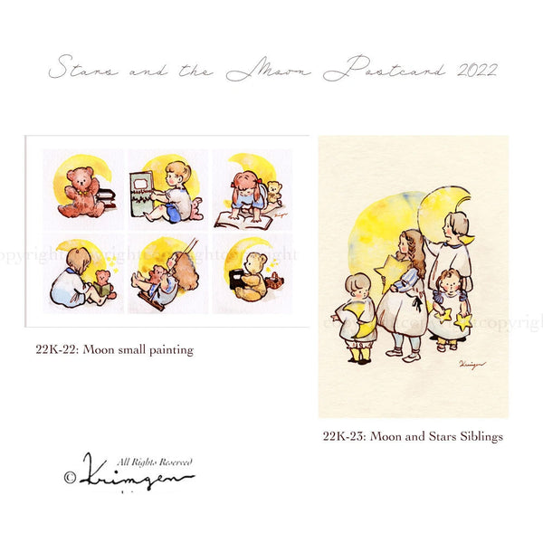 Krimgen Postcards: Stars and the Moon (Set B)