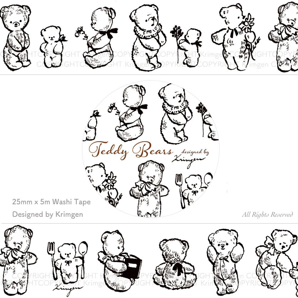 Krimgen Washi Tape: Teddy Bears
