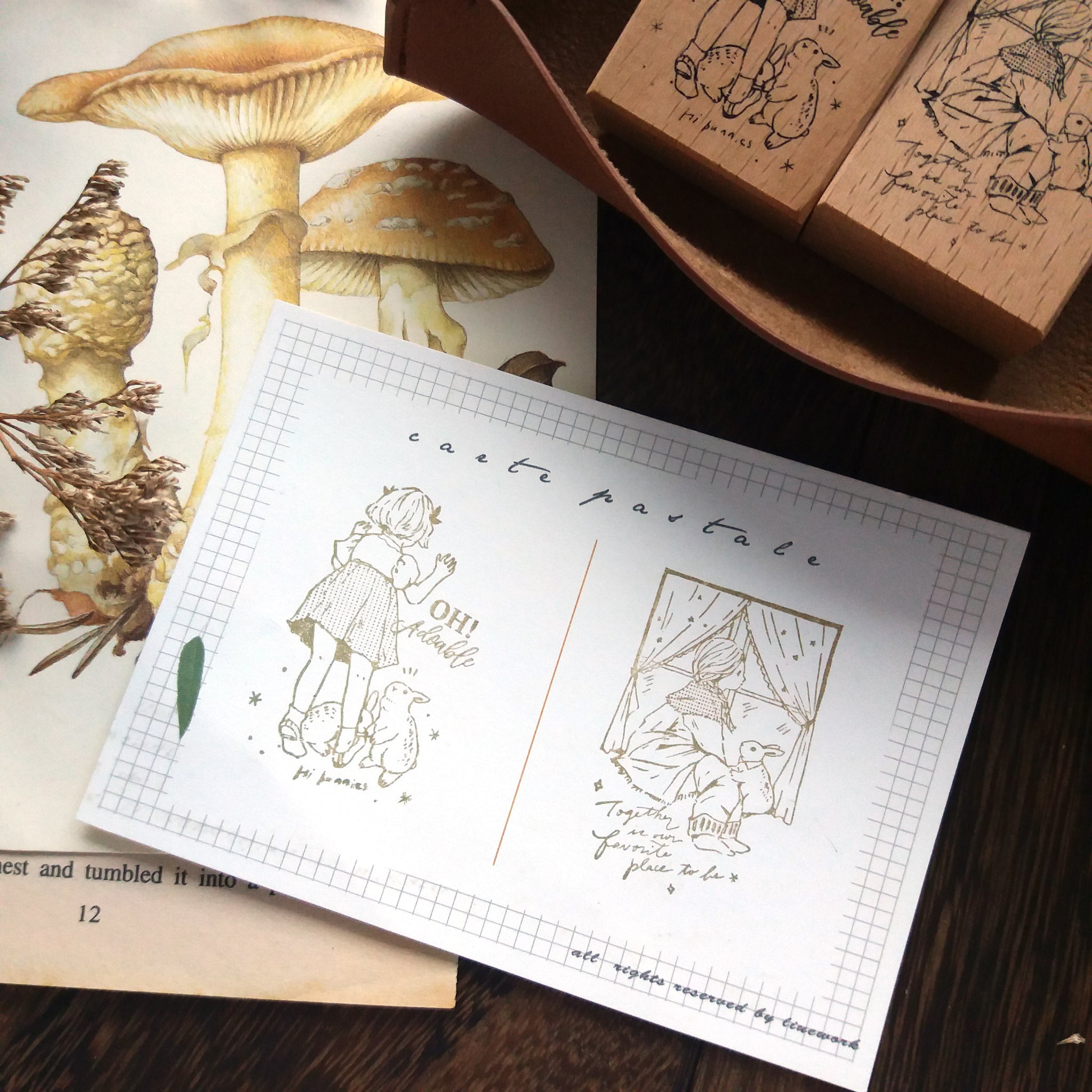 Kumayankee Stamp: Bunny Encounter
