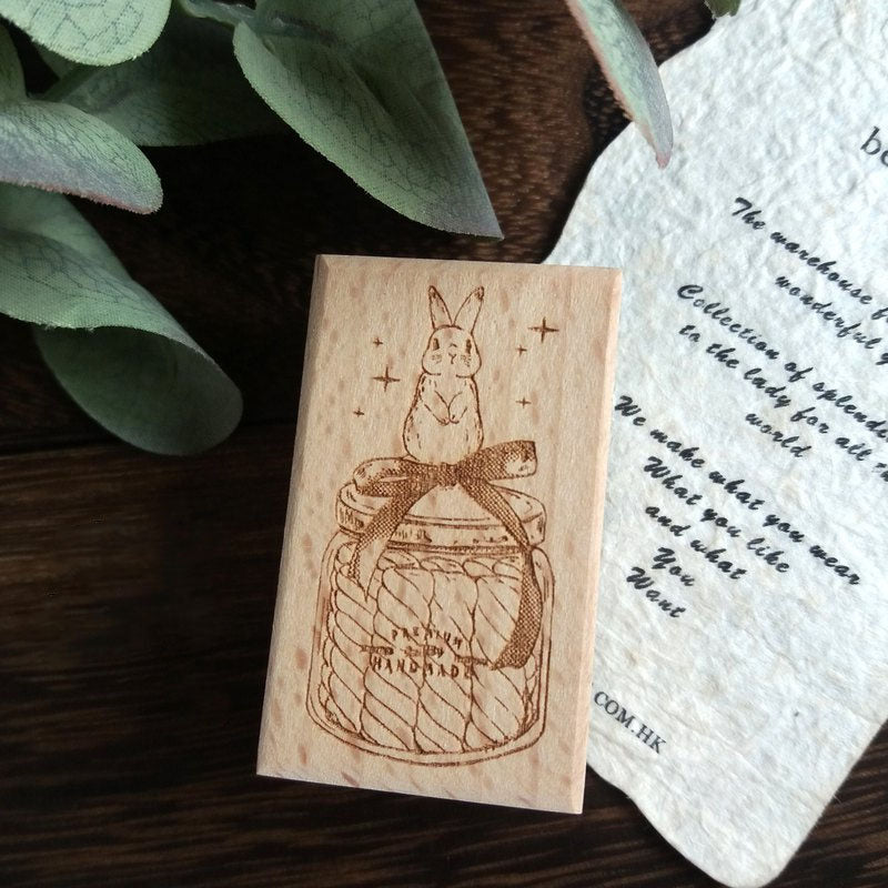 Kumayankee Stamp: Bunny Marshmallow Jar
