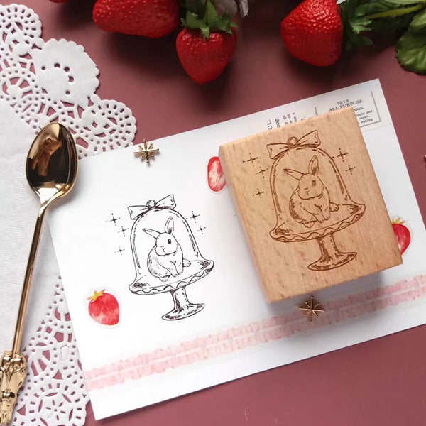 Kumayankee Stamp: Bunny Glass Dome