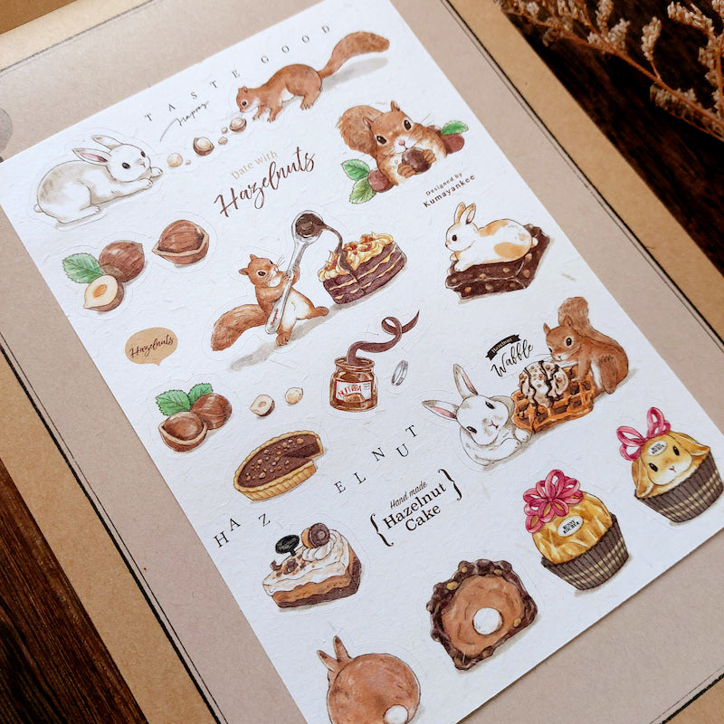 Kumayankee Sticker Sheet: Chocolate Bunnies