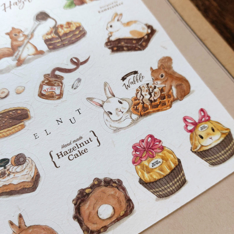 Kumayankee Sticker Sheet: Chocolate Bunnies