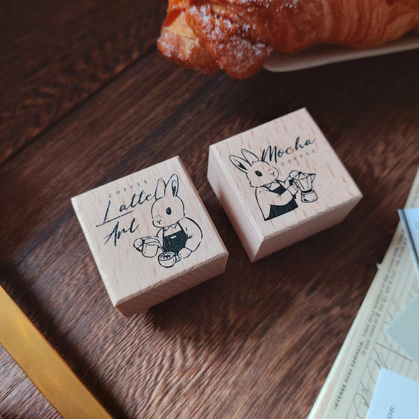 Kumayankee Stamp: Coffee Bunny