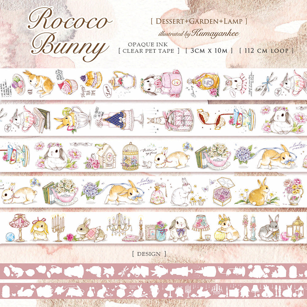 Kumayankee Clear Tape: Rococo Bunny