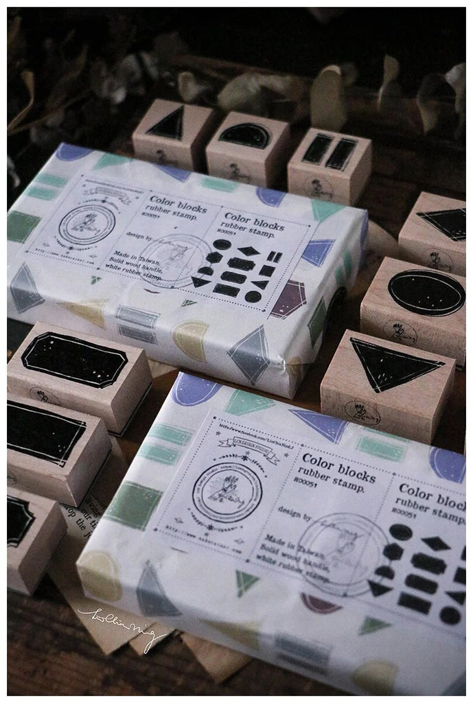 LCN Design Studio: Color Blocks Rubber Stamps