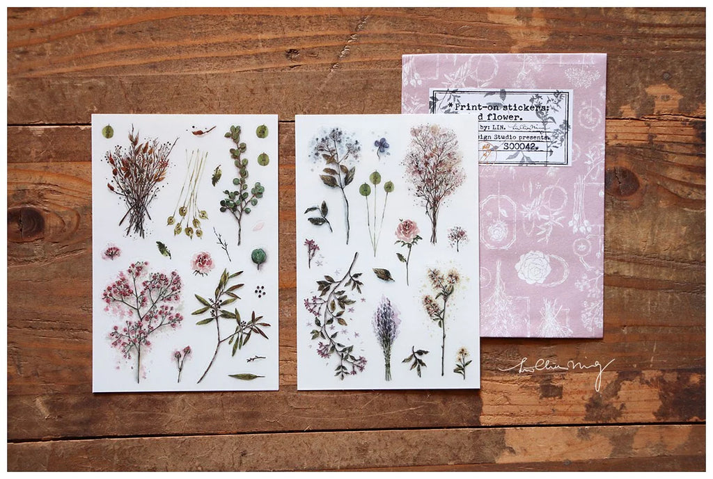 LCN Design Studio: Dried Flower Print On Stickers
