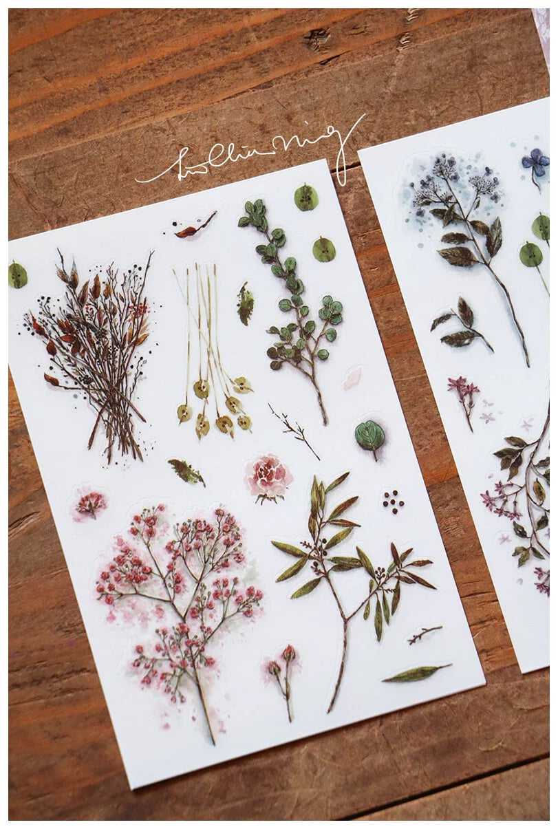 LCN Design Studio: Dried Flower Print On Stickers