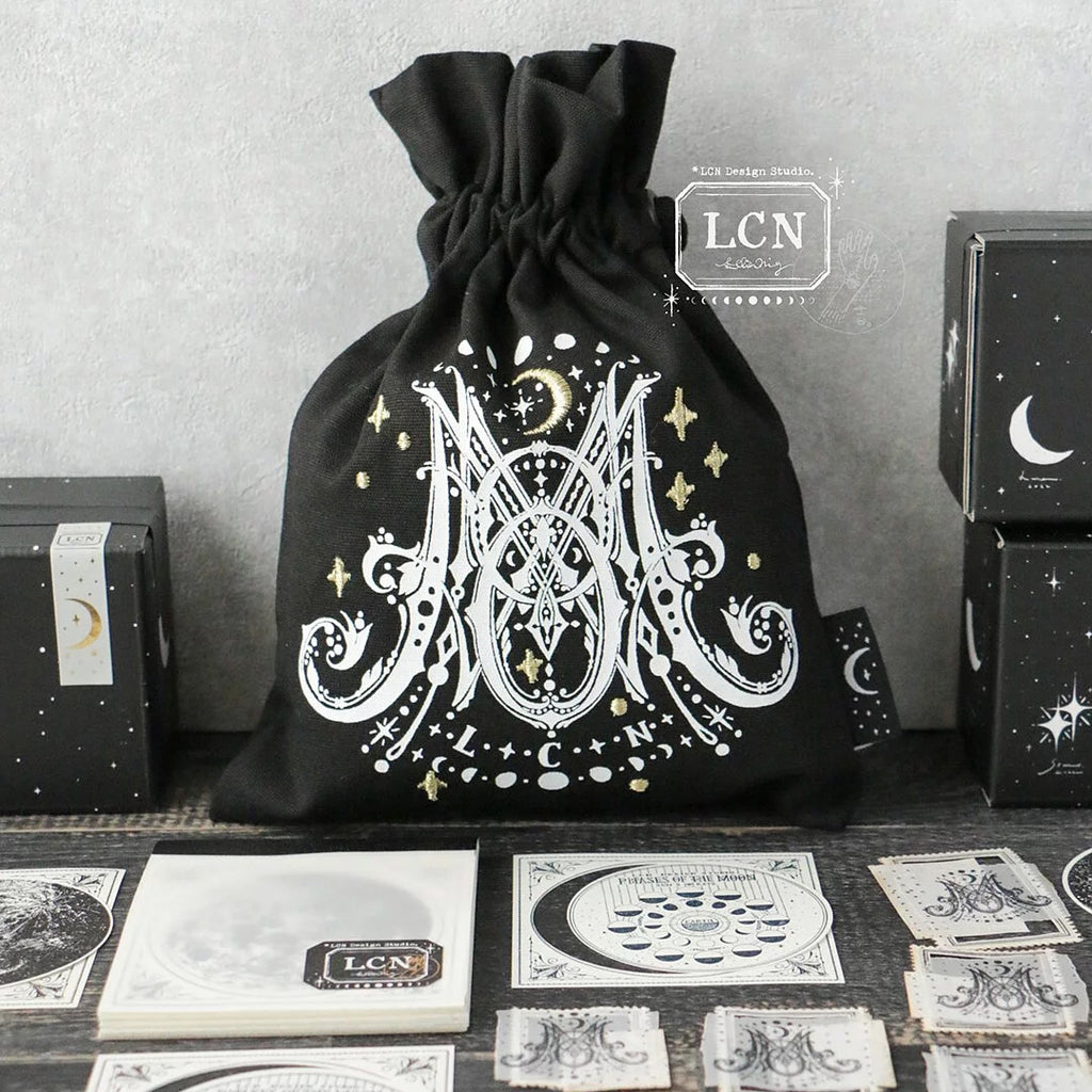 LCN Design Studio: Moon Embroidery Canvas Bag