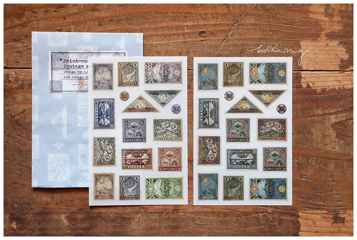 LCN Design Studio: Postage Stamp Print On Stickers